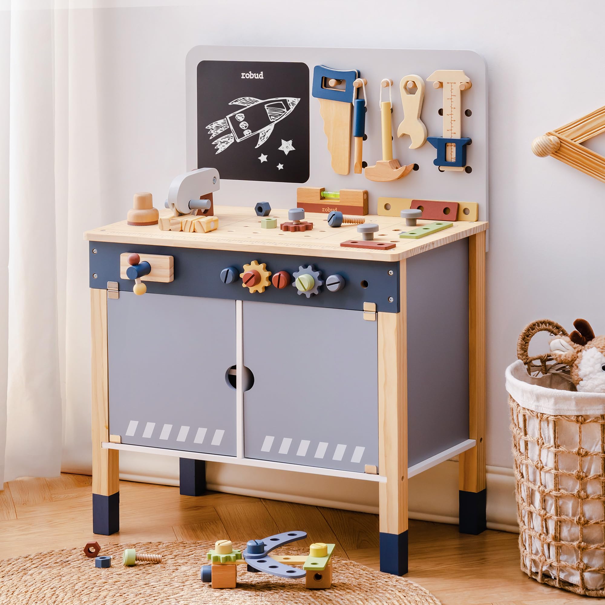 Gardening Tools Unique - ROBUD Wooden Toy Workbench Pretend Play