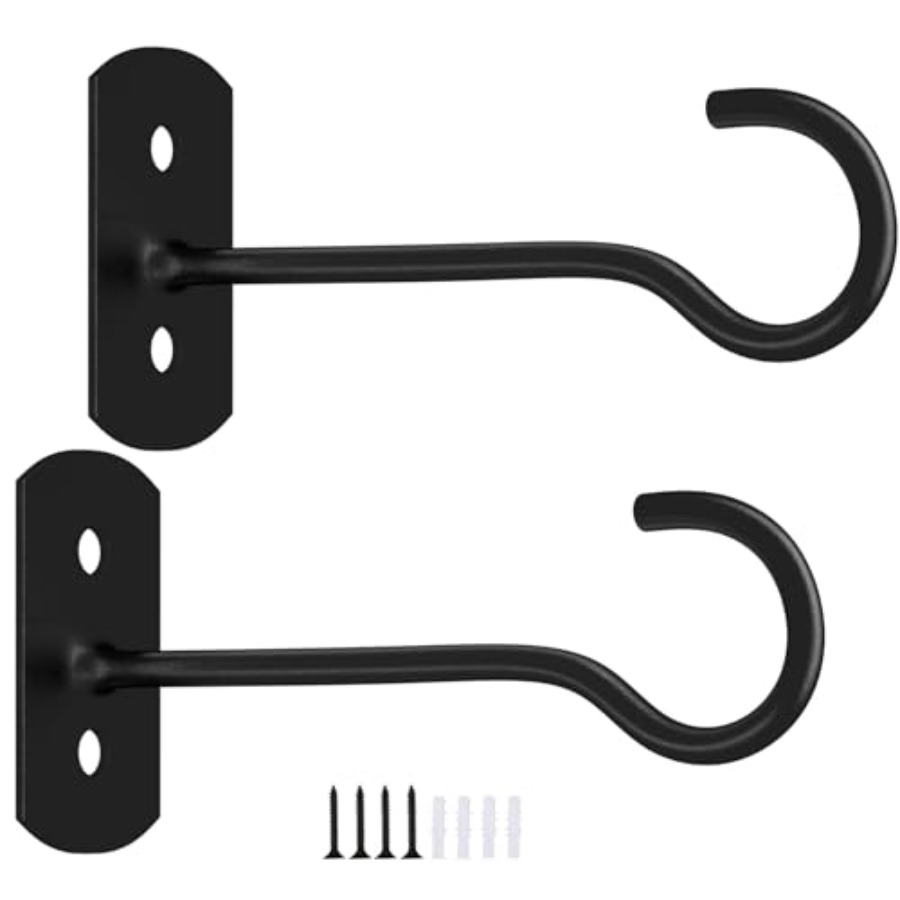 Hanging Planter Basket - 2Pack 6In Long Ceiling Hooks for