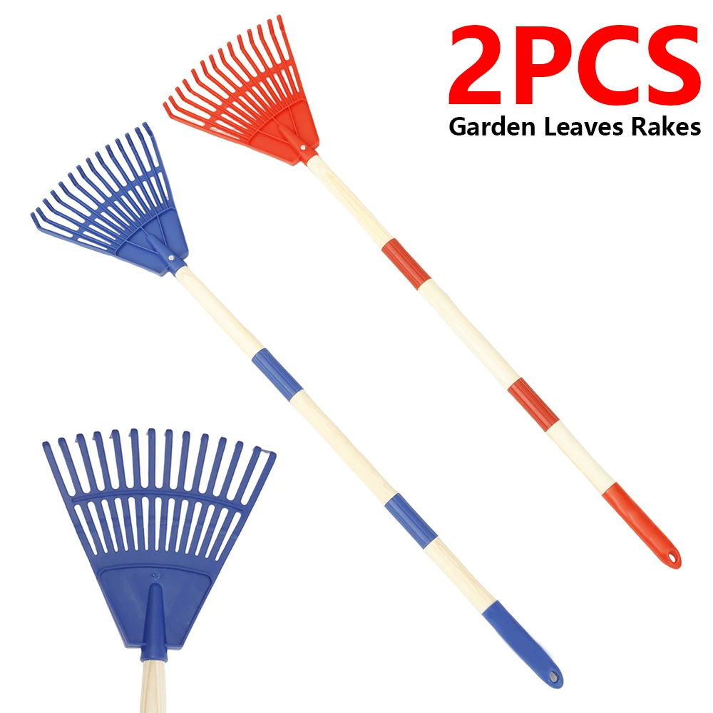 Gardening Tools For 10 Year Olds - 2Pcs Kids Leaf Rake Adjustable Garden