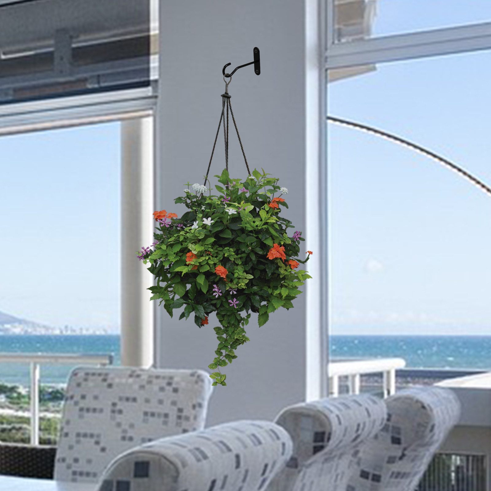 Hanging Planter Basket - 2Sets Ceiling Hooks for Hanging Plants