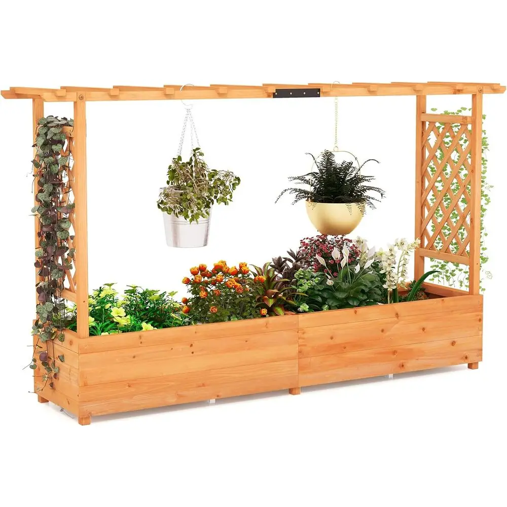 Hanging Planter Basket - 45 Elevated Garden Bed with Arch