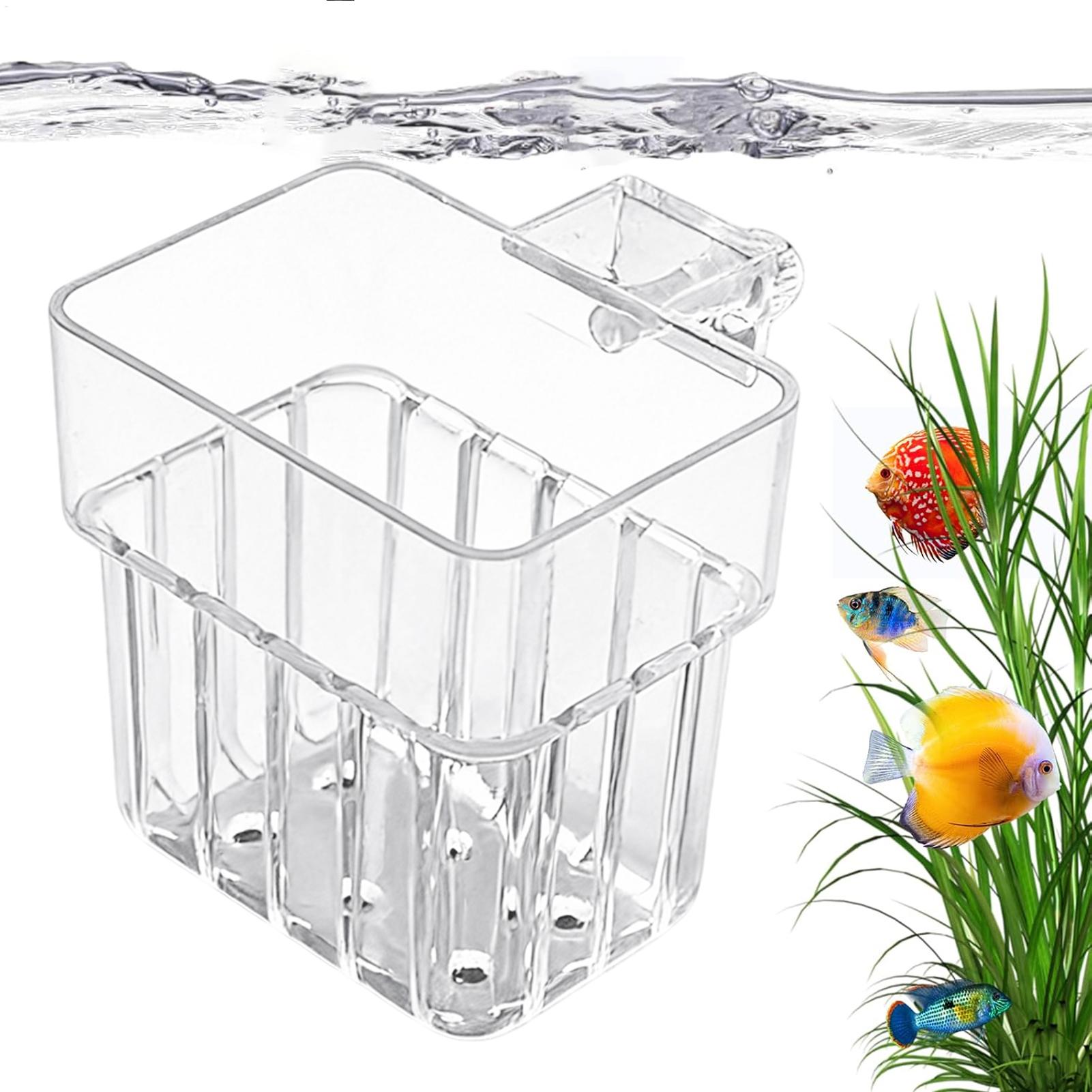 Hanging Planter Basket - Aquarium Plant Basket Transparent Fish Tank
