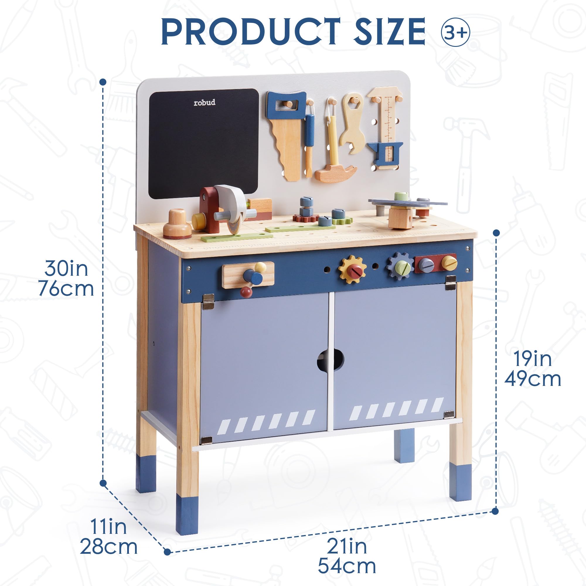 ROBUD Wooden Toy Workbench Pre - Gardening Tools Unique 评论和价格