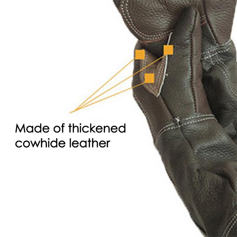 Pet Gloves Cowhide Leather Ant - Gardening Tools Gloves 评论和价格