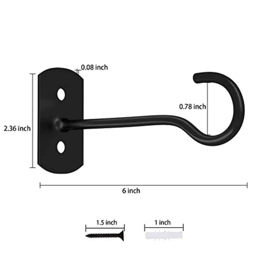 2Pack 6In Long Ceiling Hooks f - Hanging Planter Basket 评论和价格