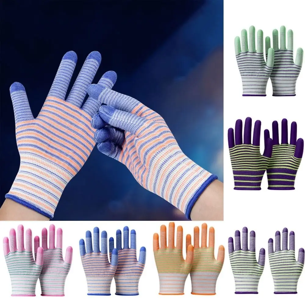 2/3/5 Pairs of PU Coated Zebra - Gardening Tools Gloves 评论和价格