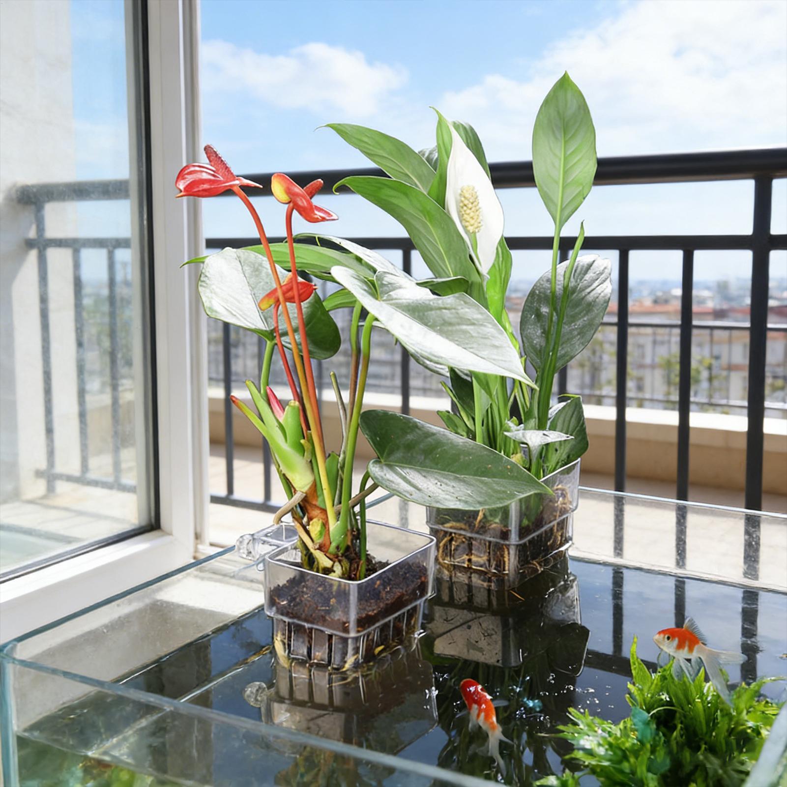 Aquarium Plant Basket Transpar - Hanging Planter Basket 评论和价格