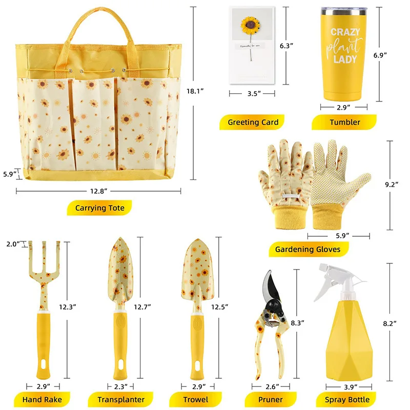 Durable Garden Tool Set Ladies - Gardening Tools Gloves 评论和价格