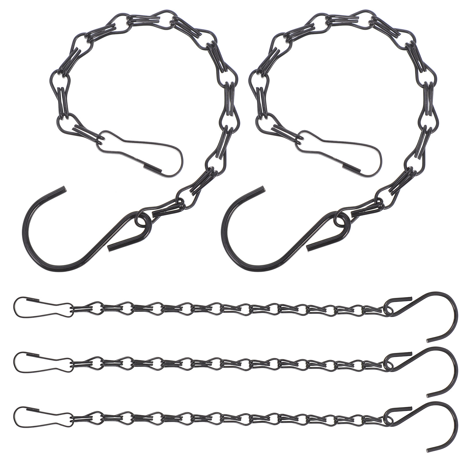 5Pcs Black Double Hook Chain H - Hanging Planter Basket 评论和价格