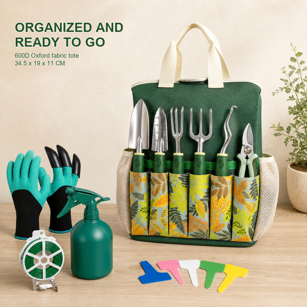 16 Piece Garden Tool Set Alumi - Gardening Tools Gloves 评论和价格