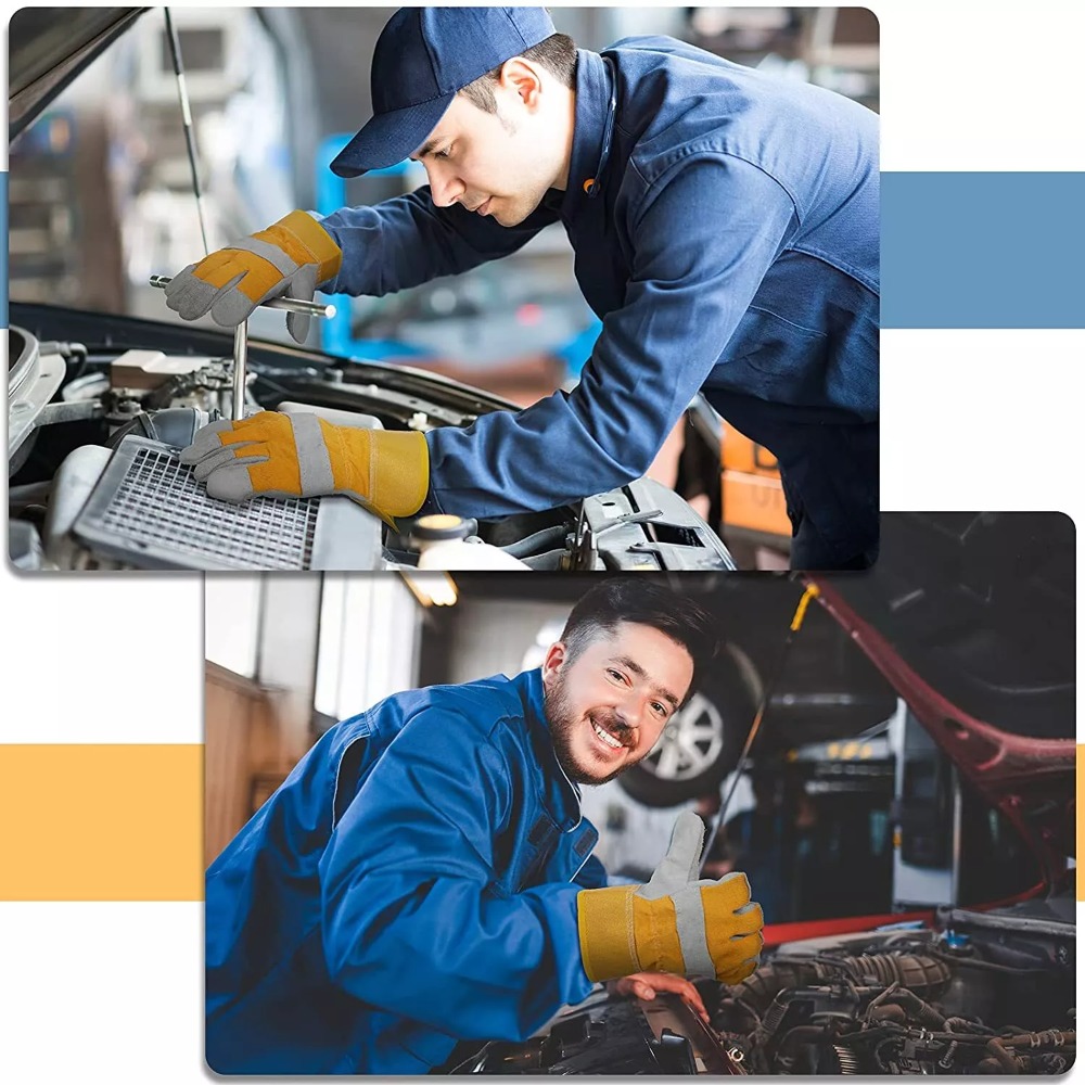 Cowhide Leather Gardening Glov - Gardening Tools Gloves 评论和价格