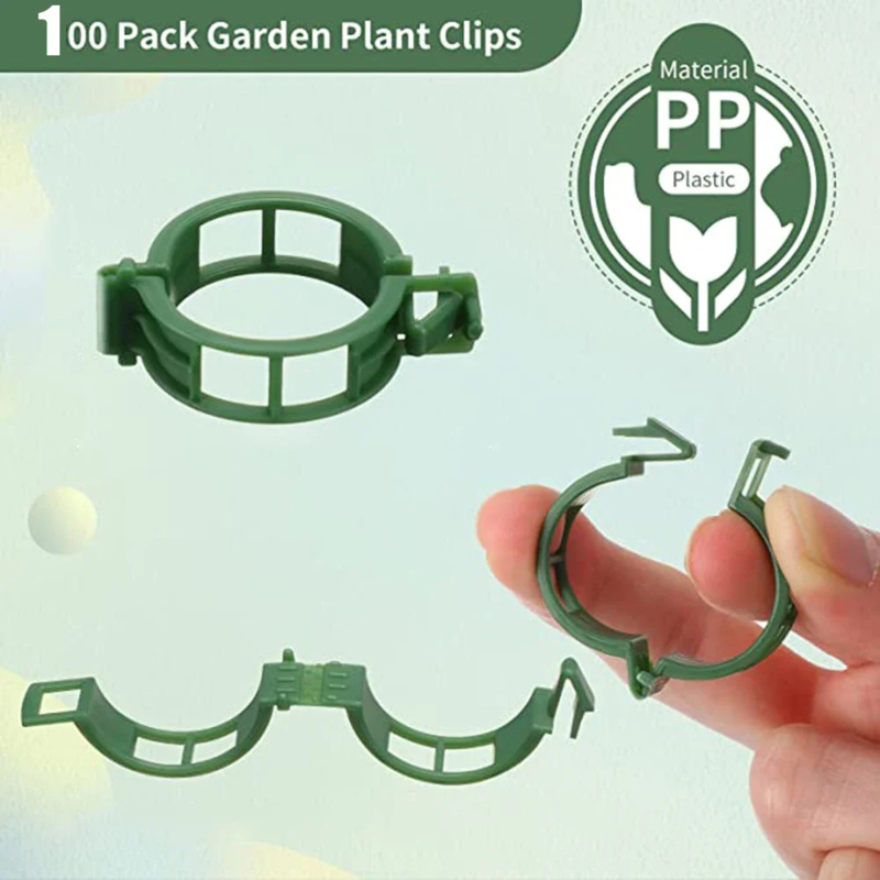 100 PCS/ Plant Support Clip Pl - Gardening Tools Range 评论和价格