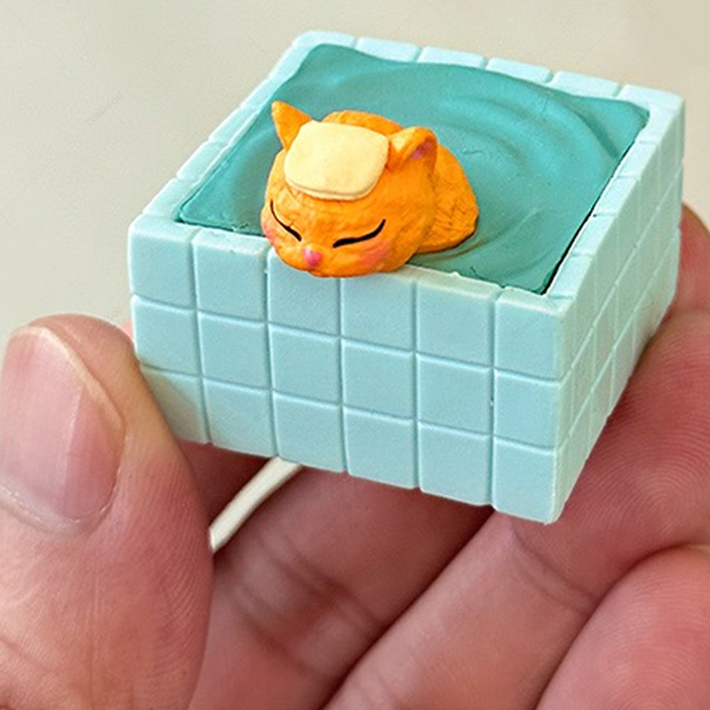 Mini Shower Cat Ornament Minia - Gardening Tools For 10 Year Olds 评论和价格