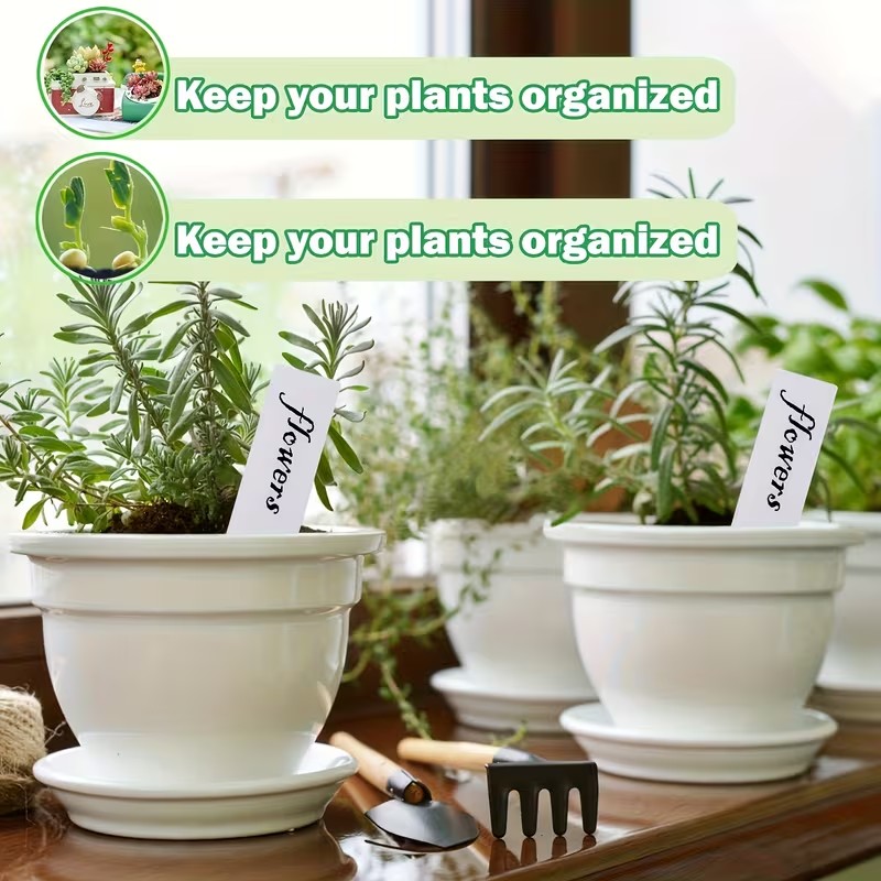 100pcs White Waterproof Plant  - Garden Label Marker 评论和价格